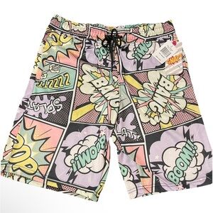 Comic Pop Shorts - Pastel Multicolor